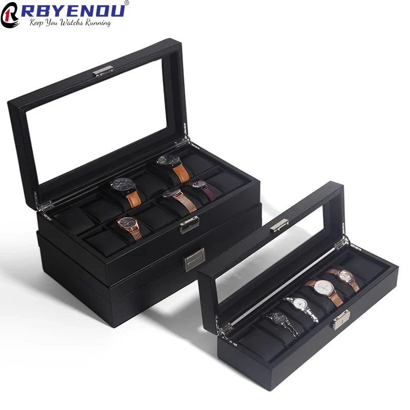 Watch Display Storage Box Carbon Fiber - OEM Watch Case Storage Watches Carbon
