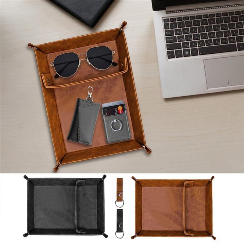 ABSJ-PU Leather Valet Tray For - огляд і ціна Valet Tray Nightstand Organizer Leather