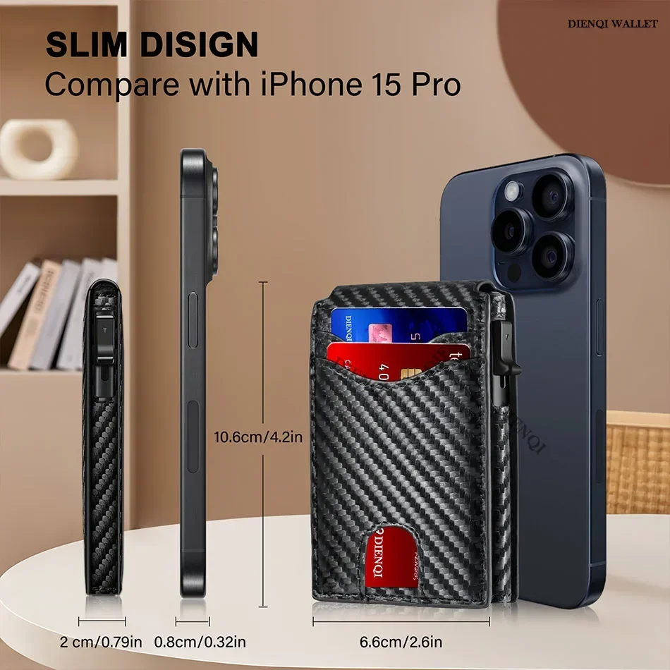 Mens Pop‑Up Money Clips Wallet - огляд і ціна Money Clip Minimalist Rfid Blocking