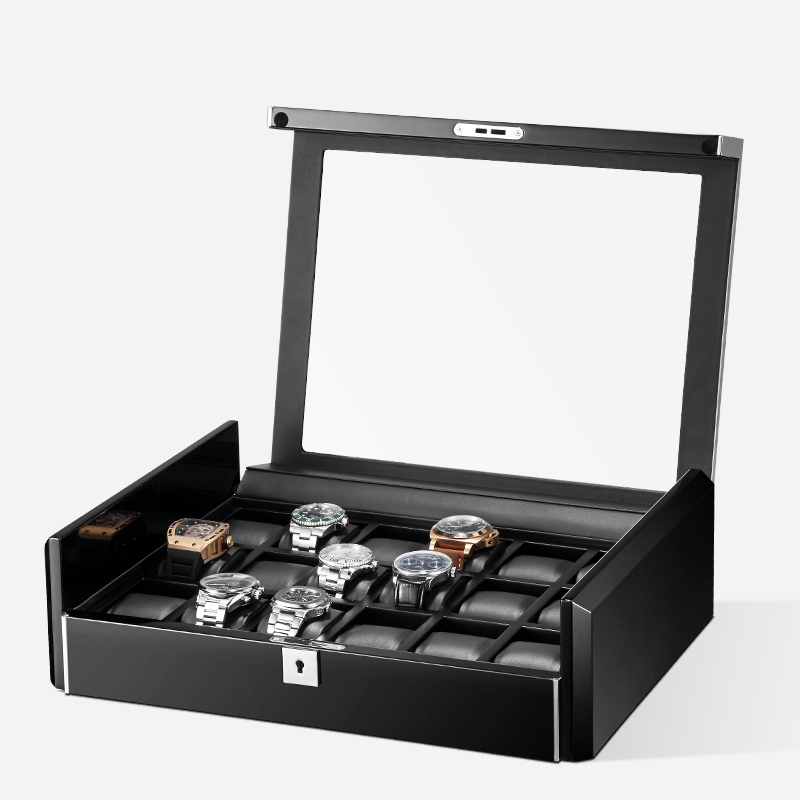 Embers Handmade Black Fashion  - огляд і ціна Watch Display Storage Box Carbon Fiber