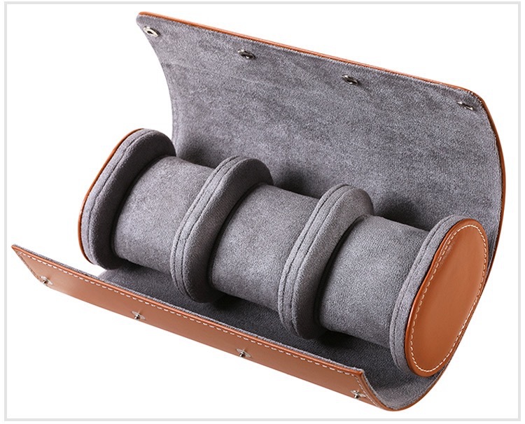 Portable Leather Watch Case Ro - огляд і ціна Watch Travel Roll Case 3 Slots Leather