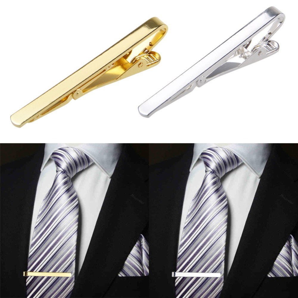 Men Metal Silver Gold Simple N - огляд і ціна Tie Clip Bar Set Stainless Steel
