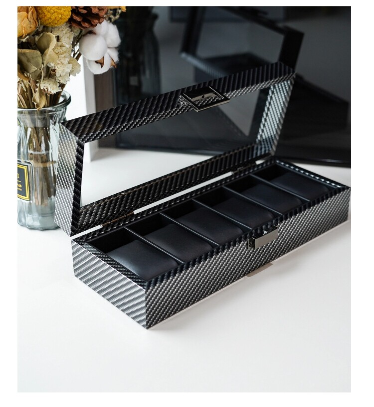 Carbon Fiber Watch Box 6/10/12 - огляд і ціна Watch Display Storage Box Carbon Fiber
