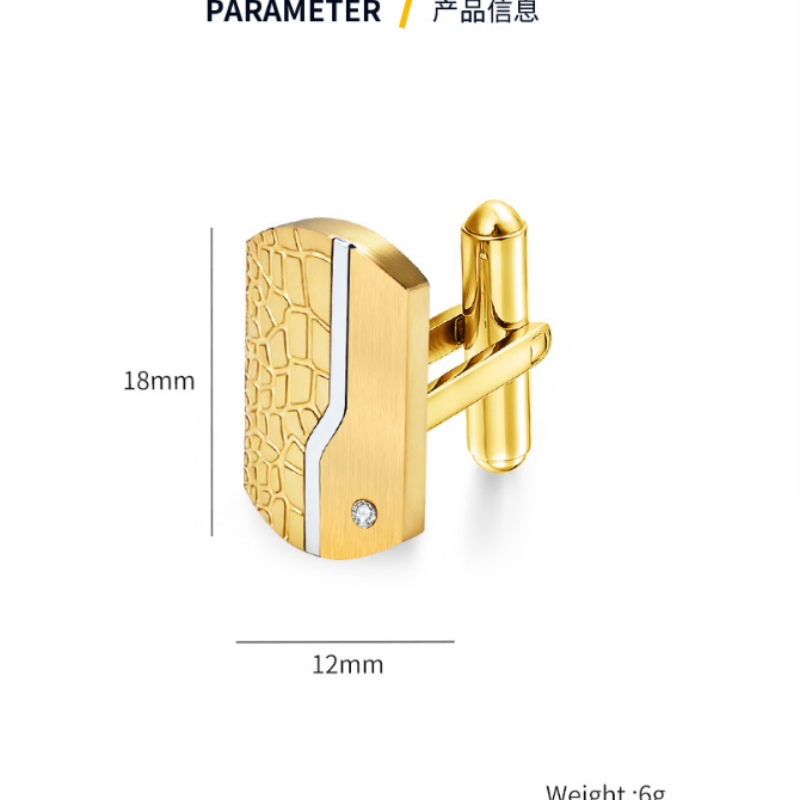 French Luxury Dress Accessorie - огляд і ціна Cufflinks Men Stainless Steel Luxury