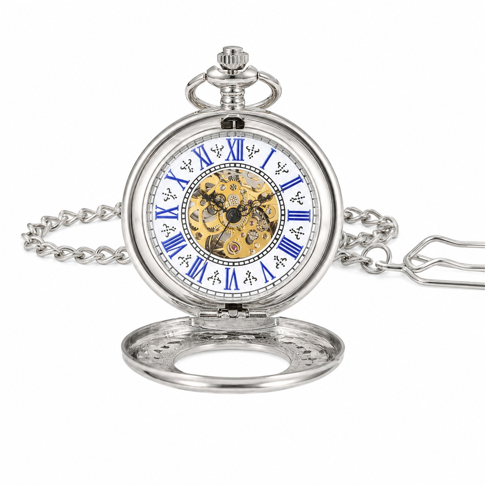 Mens Skeleton Mechanical Pocke - огляд і ціна Pocket Watch Mechanical Skeleton Vintage