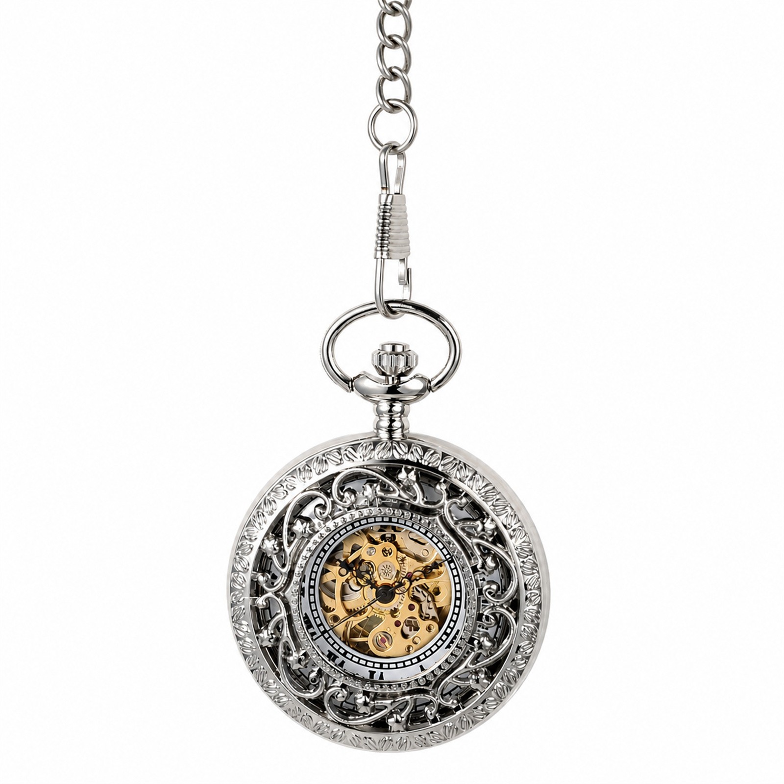 Mens Skeleton Mechanical Pocke - огляд і ціна Pocket Watch Mechanical Skeleton Vintage