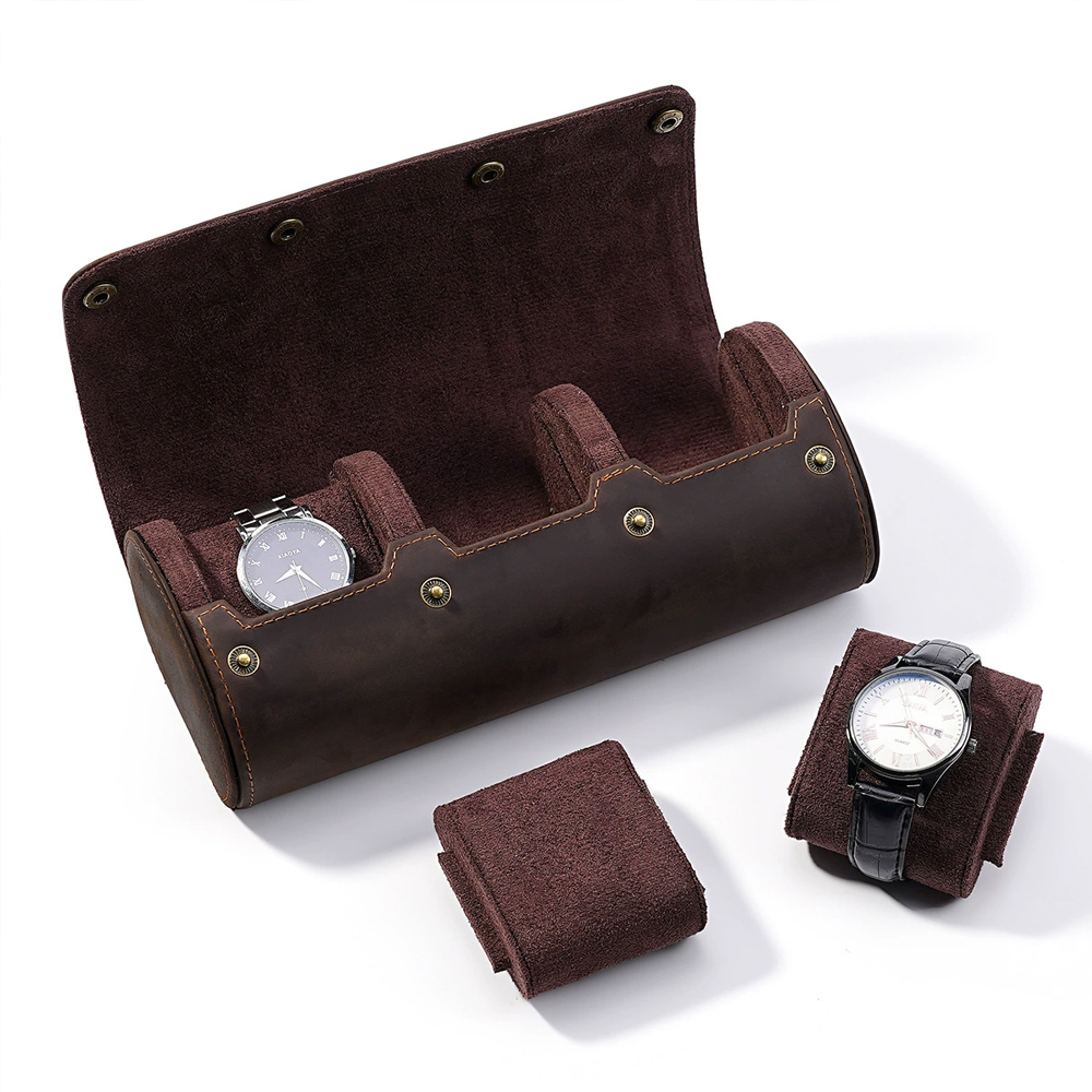 CONTACT FAMILY Vintage Genuine - огляд і ціна Watch Travel Roll Case 3 Slots Leather