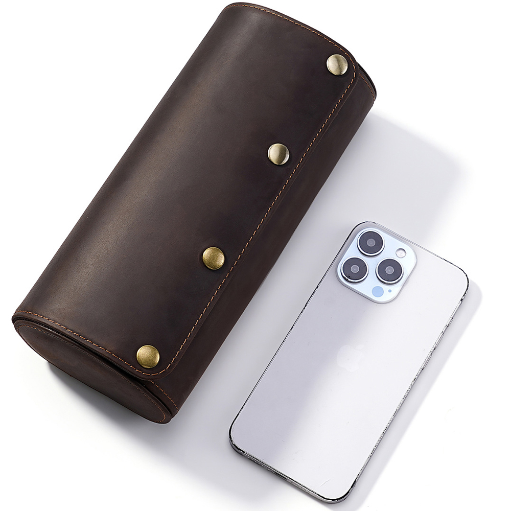 CONTACT FAMILY Vintage Genuine - огляд і ціна Watch Travel Roll Case 3 Slots Leather