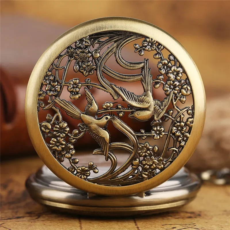 Vintage Hollow Out Magpie Pock - огляд і ціна Pocket Watch Mechanical Skeleton Vintage