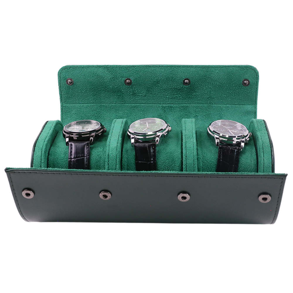 Luxury Portable 3 Slots PU Lea - огляд і ціна Watch Travel Roll Case 3 Slots Leather