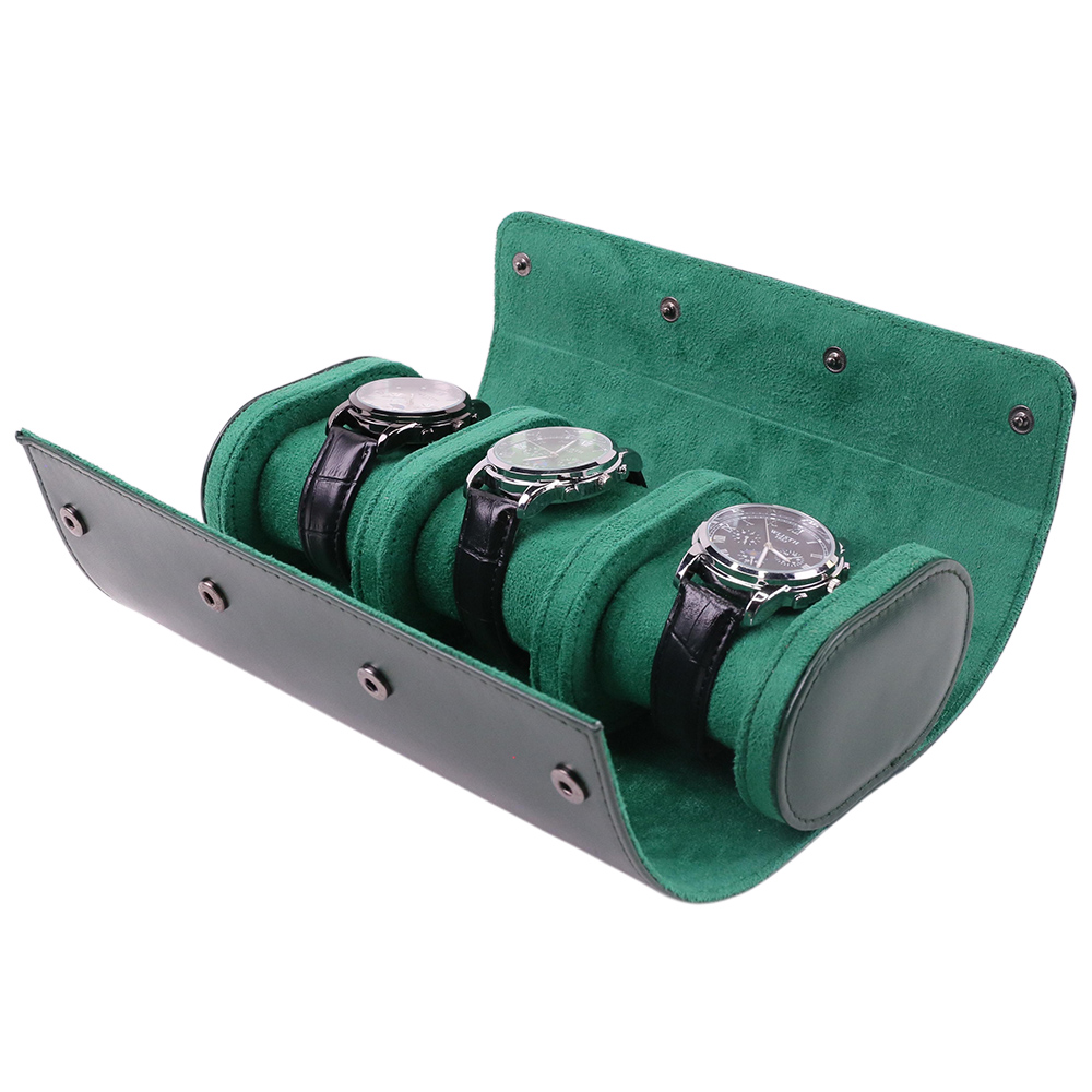 Luxury Portable 3 Slots PU Lea - огляд і ціна Watch Travel Roll Case 3 Slots Leather
