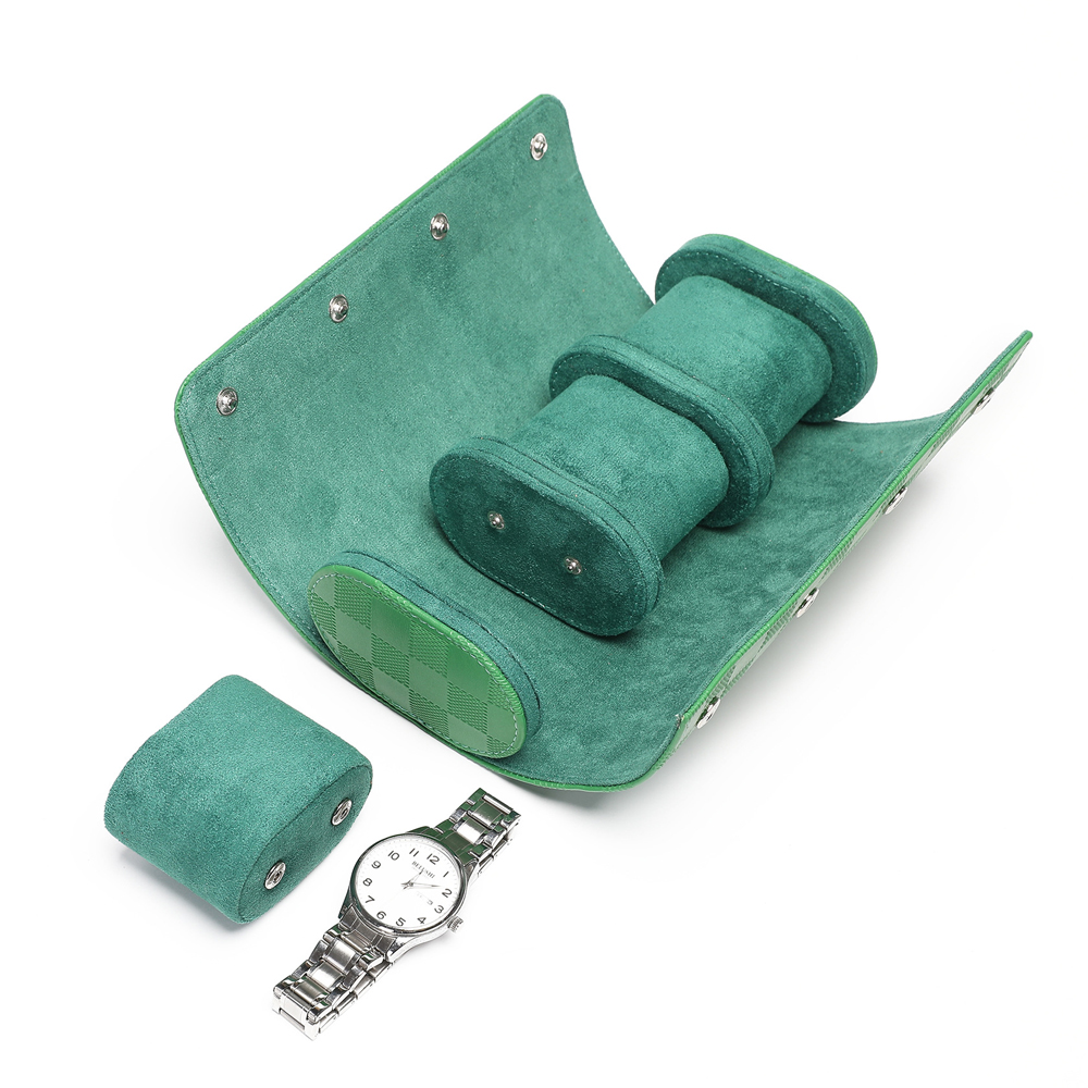 Luxury Leather Watch Roll Gift - огляд і ціна Watch Travel Roll Case 3 Slots Leather