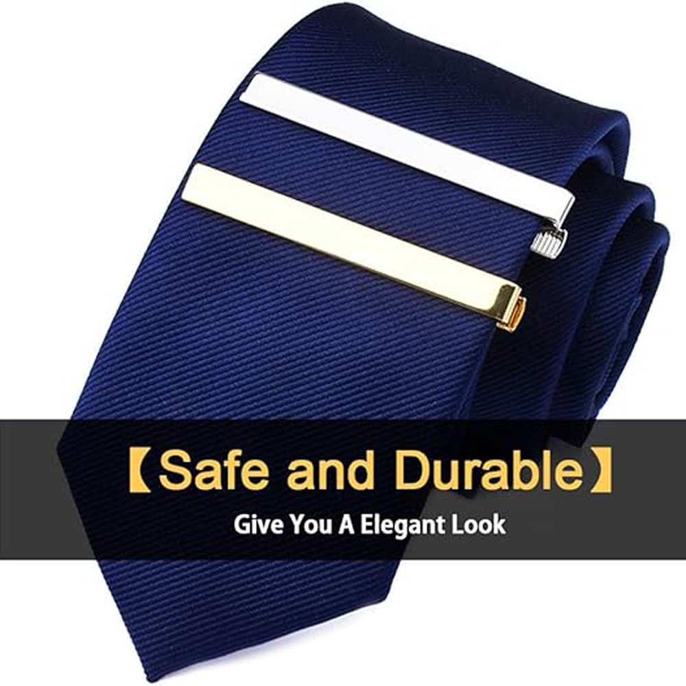1 or 3 Pack Tie Clips for Men  - огляд і ціна Tie Clip Bar Set Stainless Steel