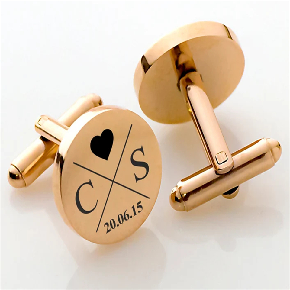 Luxury Personalized Engraved I - огляд і ціна Cufflinks Men Stainless Steel Luxury