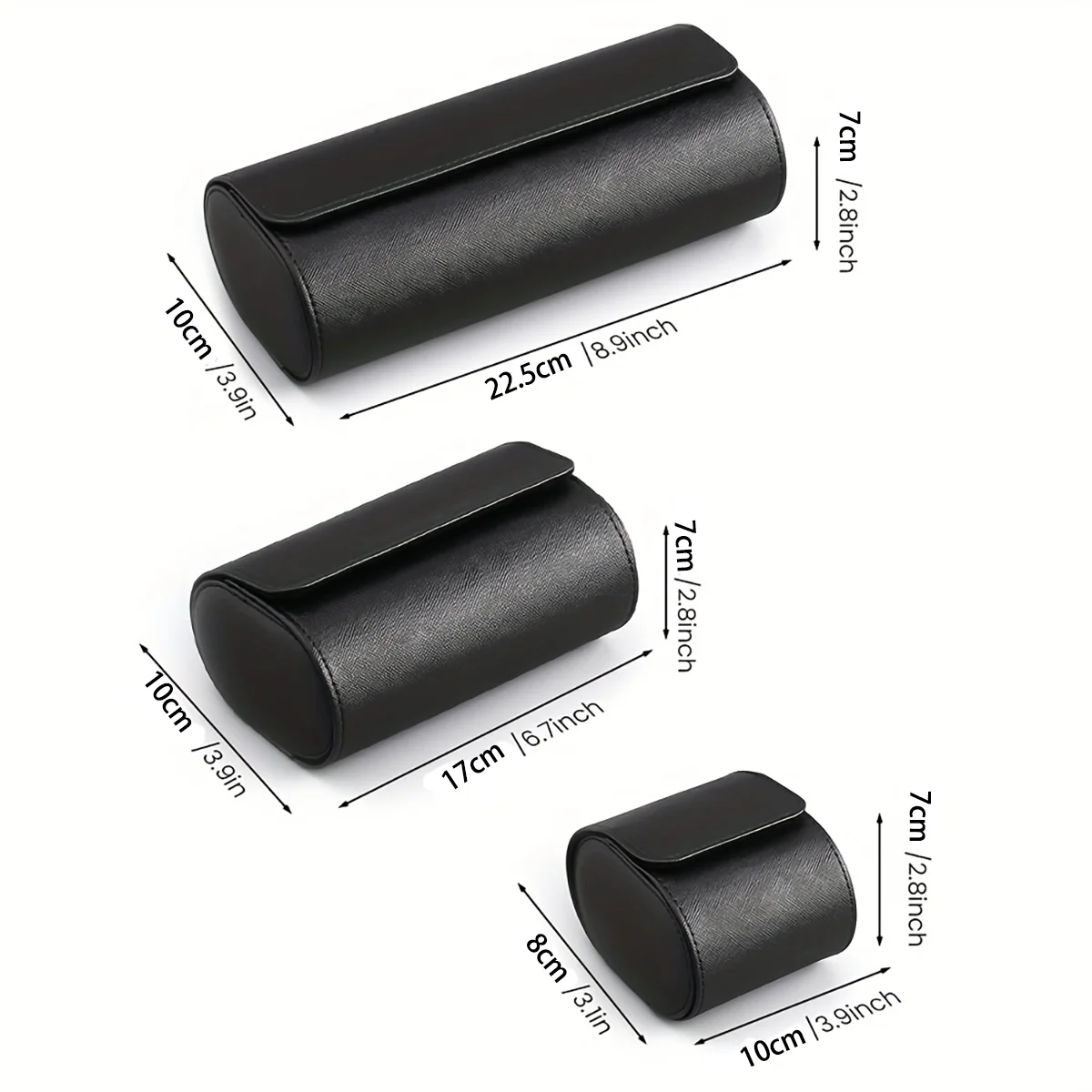 1/2/3 Slots Watch Roll Travel  - огляд і ціна Watch Travel Roll Case 3 Slots Leather