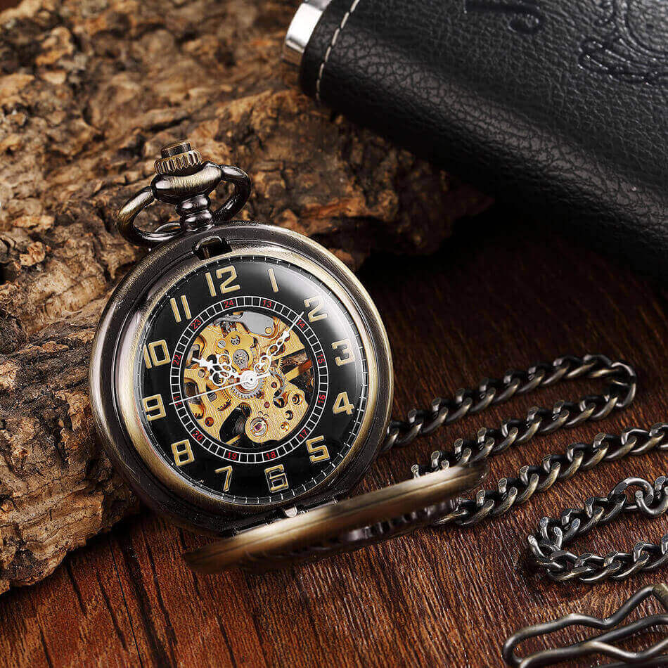 Vintage Fantasy Pegasus Horse  - огляд і ціна Pocket Watch Mechanical Skeleton Vintage