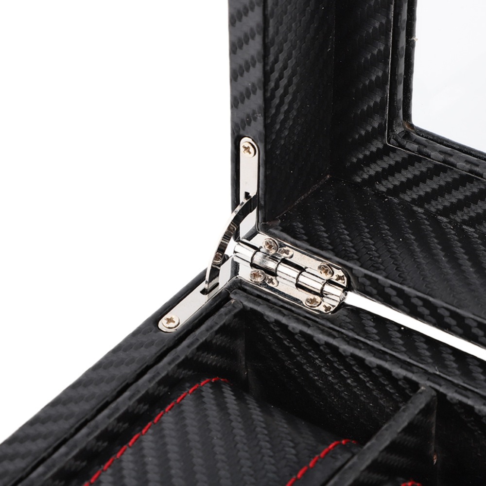 Carbon Fiber Texture Watch Box - огляд і ціна Watch Display Storage Box Carbon Fiber