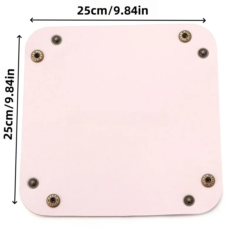 1/2PCS 25x25CM Valet Tray Fold - огляд і ціна Valet Tray Nightstand Organizer Leather