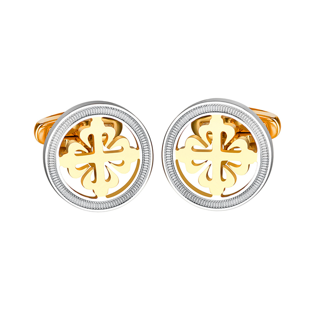 SAVOYSHI Luxury Hollow Iris Fl - огляд і ціна Cufflinks Men Stainless Steel Luxury