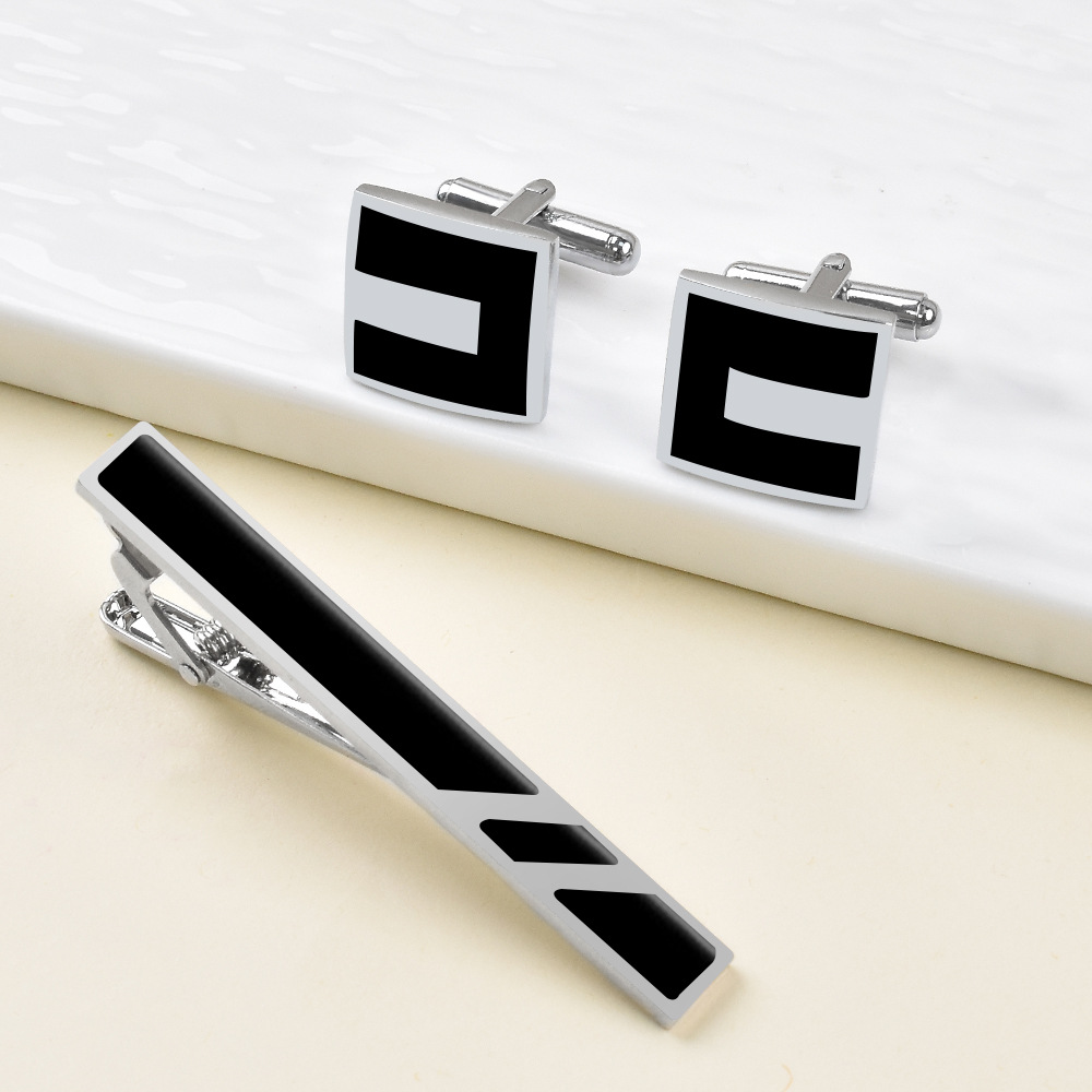 A Set New Copper Men's Busines - огляд і ціна Tie Clip Bar Set Stainless Steel
