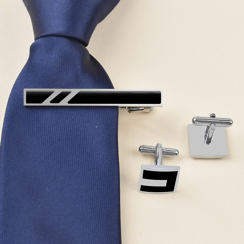 A Set New Copper Men's Busines - огляд і ціна Tie Clip Bar Set Stainless Steel