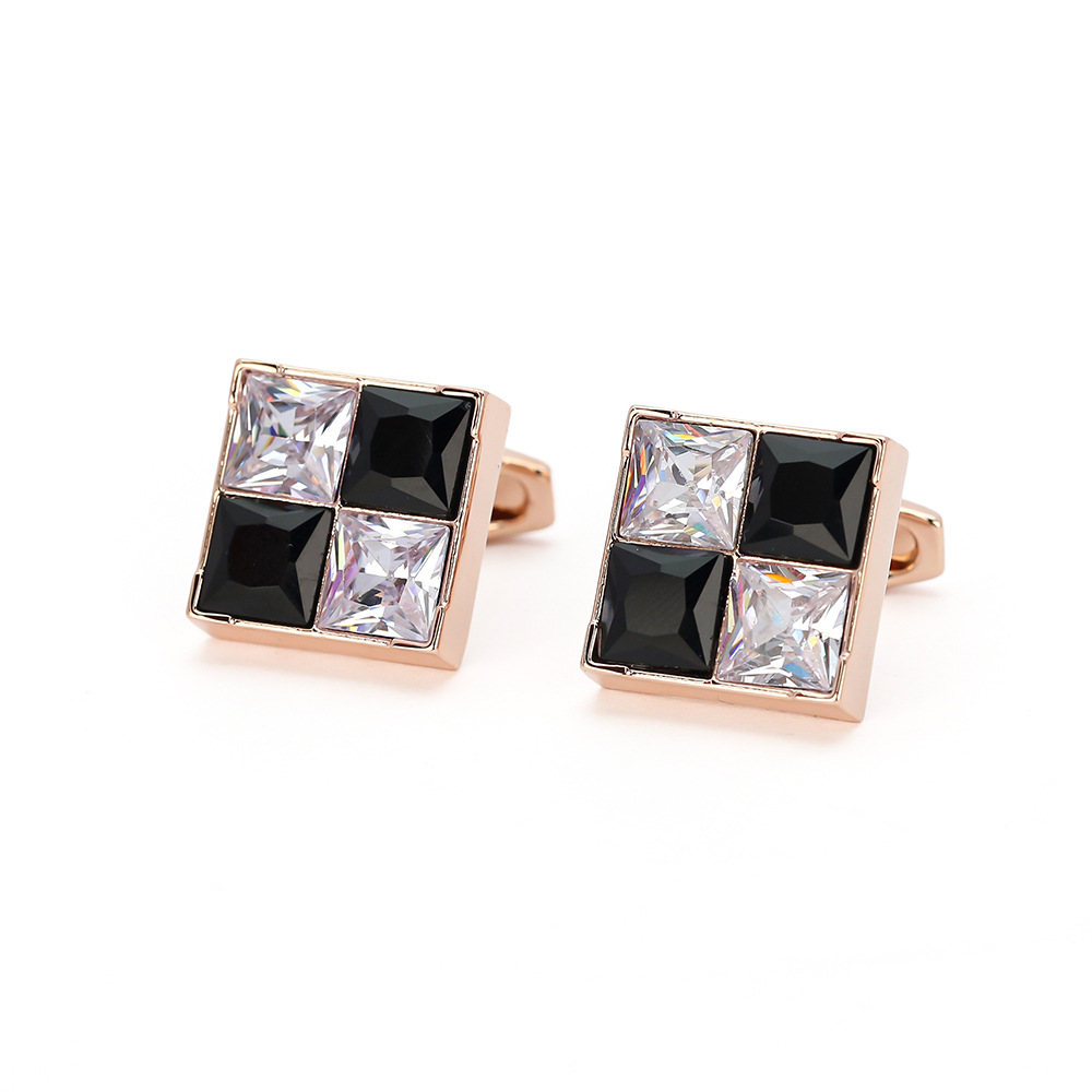 Luxury Mens Black White Crysta - огляд і ціна Cufflinks Men Stainless Steel Luxury