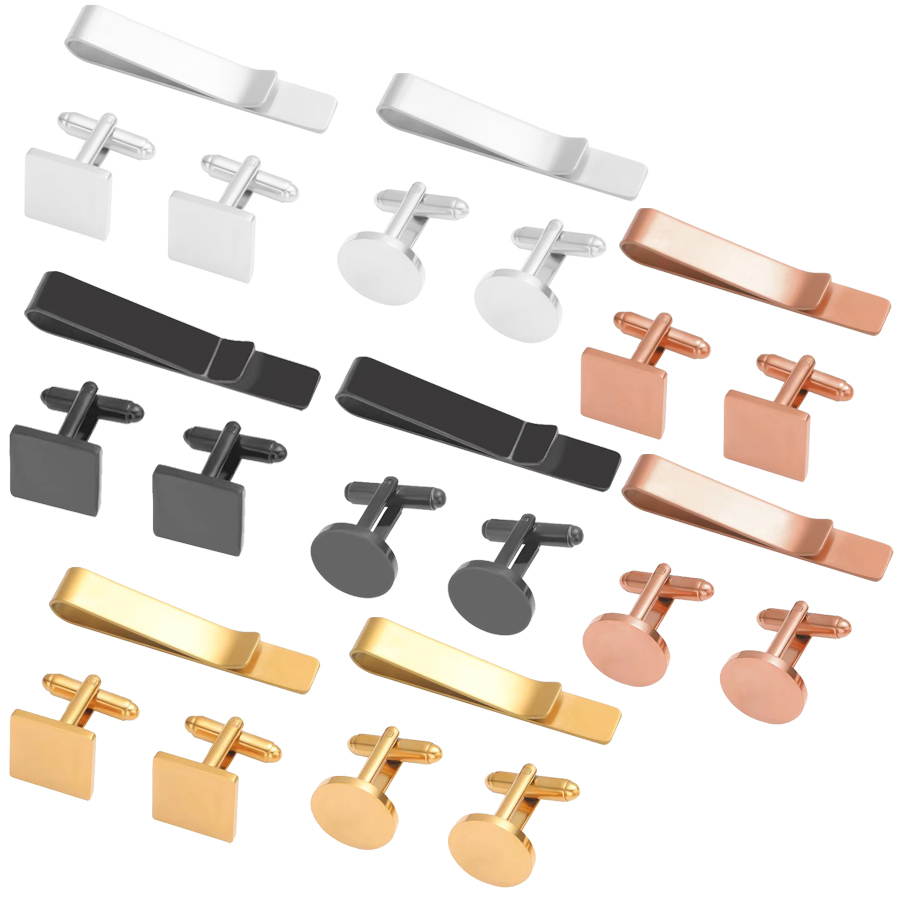 Freeteeme New Fashion Cufflink - огляд і ціна Tie Clip Bar Set Stainless Steel