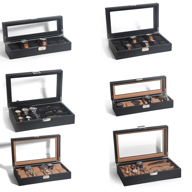OEM Watch Case Storage Watches - огляд і ціна Watch Display Storage Box Carbon Fiber