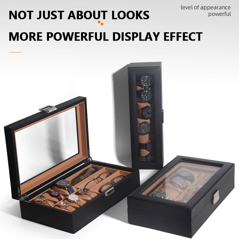 OEM Watch Case Storage Watches - огляд і ціна Watch Display Storage Box Carbon Fiber