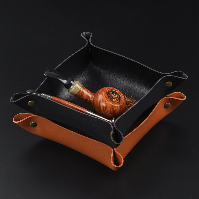 PU Valet Tray Foldable Storage - огляд і ціна Valet Tray Nightstand Organizer Leather
