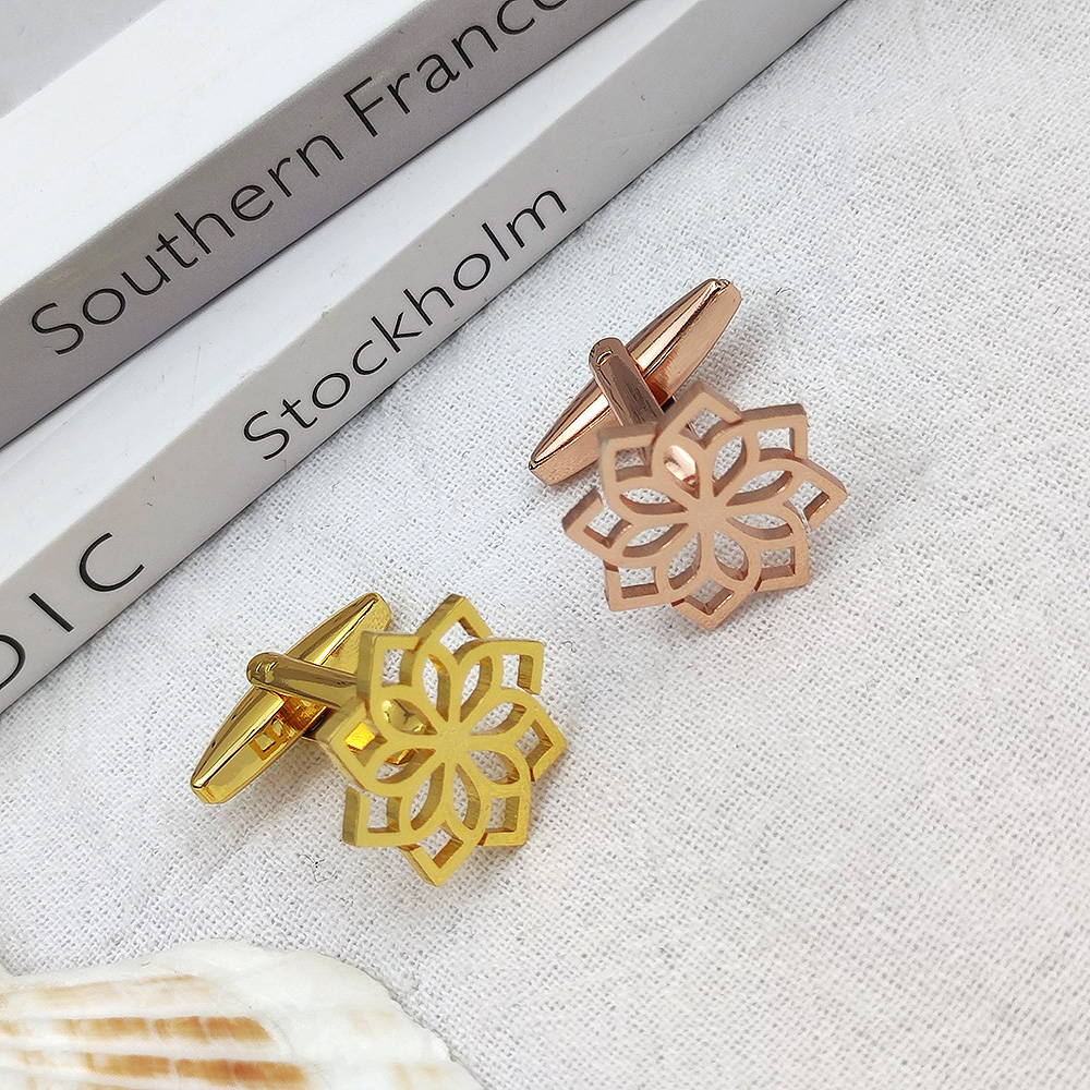 Luxury Cufflinks for Men Lotus - огляд і ціна Cufflinks Men Stainless Steel Luxury