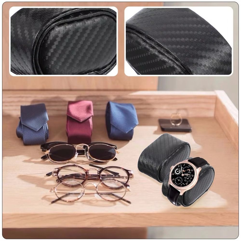 Carbon Fiber Texture Watch Dis - огляд і ціна Watch Display Storage Box Carbon Fiber