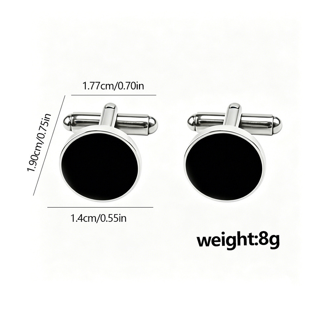 5 Pairs Luxury Black Enamel Ro - огляд і ціна Cufflinks Men Stainless Steel Luxury
