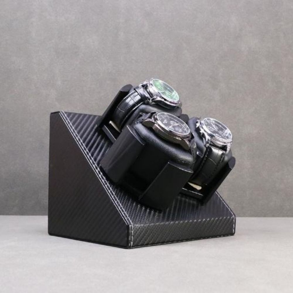 3-in-1 Automatic Watch Winder  - огляд і ціна Watch Display Storage Box Carbon Fiber