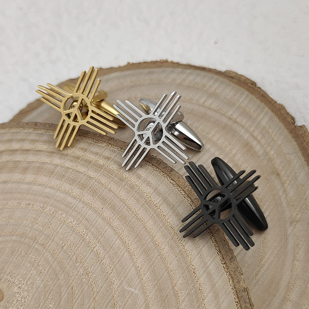 New Fashion Striped Cufflinks  - огляд і ціна Cufflinks Men Stainless Steel Luxury