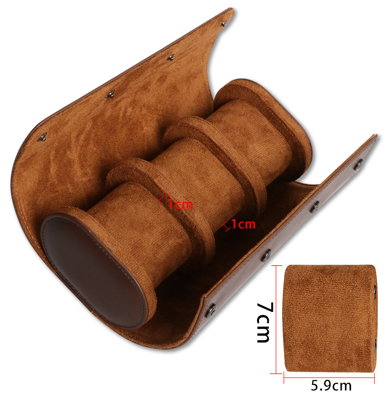 Watch Roll Travel Case 1 2 3 S - огляд і ціна Watch Travel Roll Case 3 Slots Leather