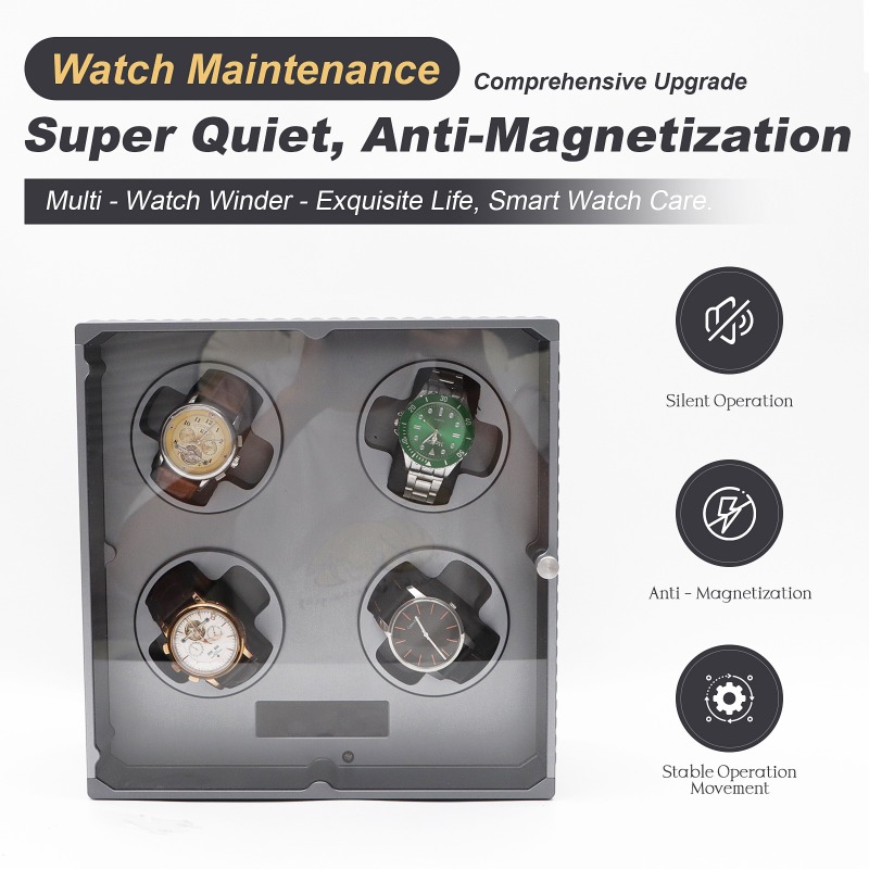 4 Slot Watch Winders Automatic - огляд і ціна Watch Winder 4 Watches Automatic Silent