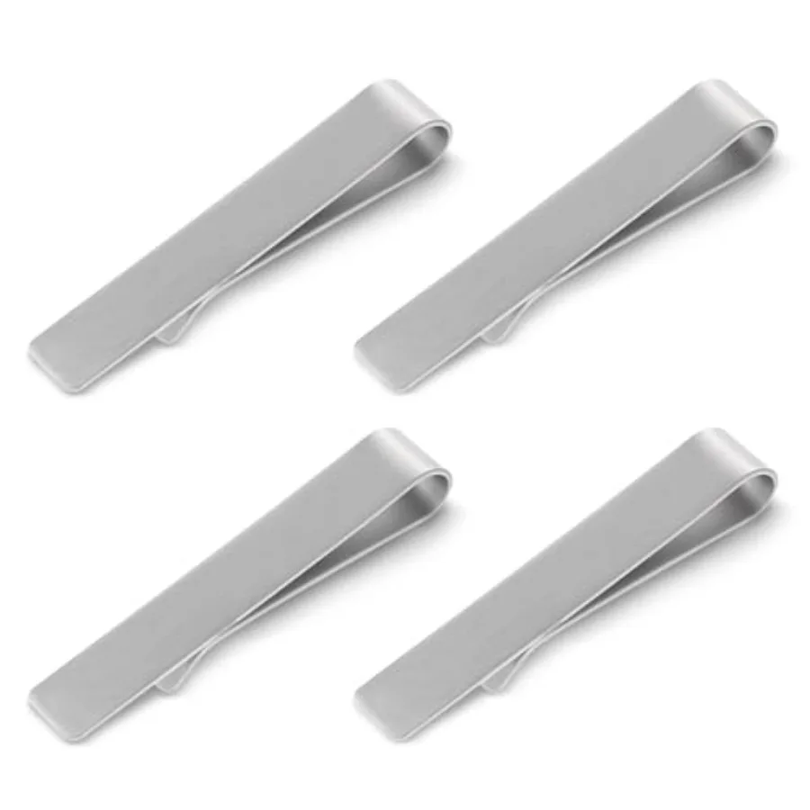 4 Pcs Stainless Steel Tie Clip - огляд і ціна Tie Clip Bar Set Stainless Steel
