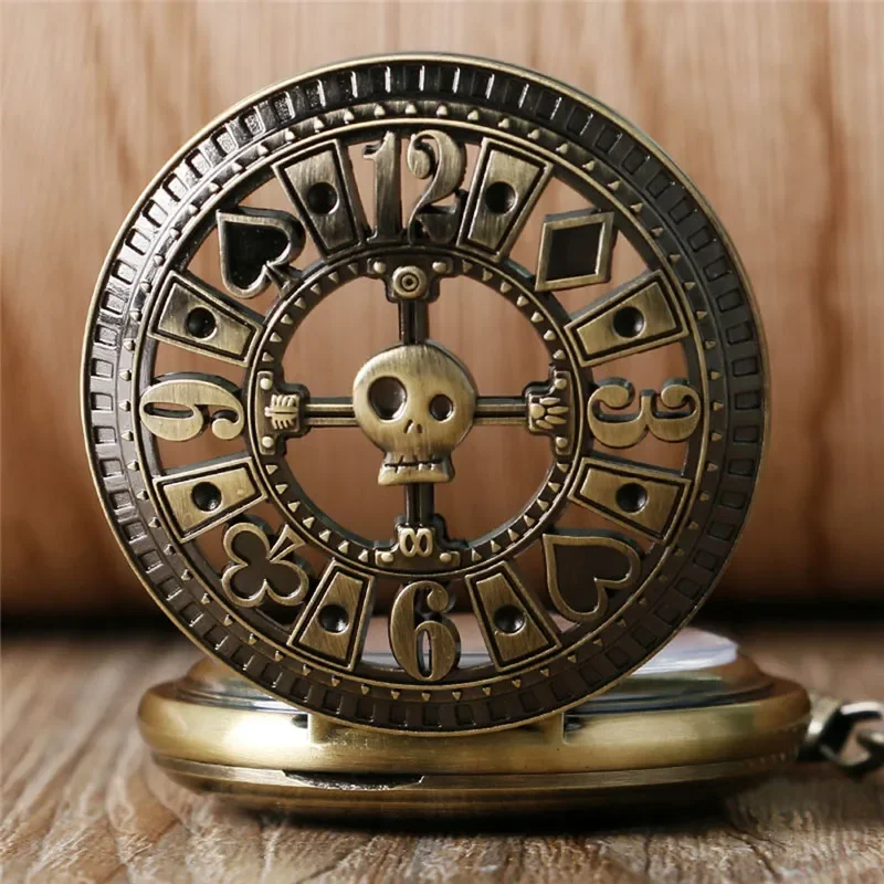 Vintage Poker Skull Head Skele - огляд і ціна Pocket Watch Mechanical Skeleton Vintage