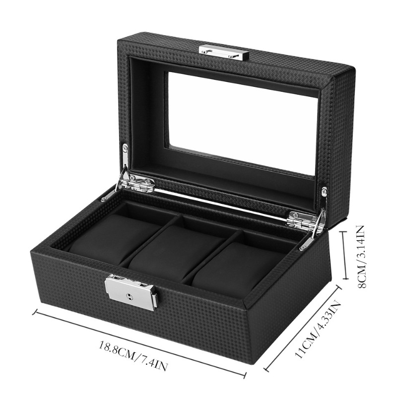 Carbon Fiber Watch Display Box - огляд і ціна Watch Display Storage Box Carbon Fiber