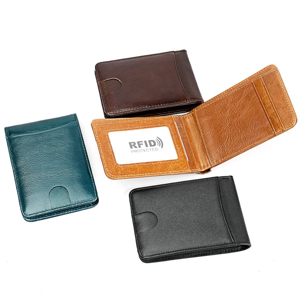 Minimalist Men's Leather Slim  - огляд і ціна Money Clip Minimalist Rfid Blocking