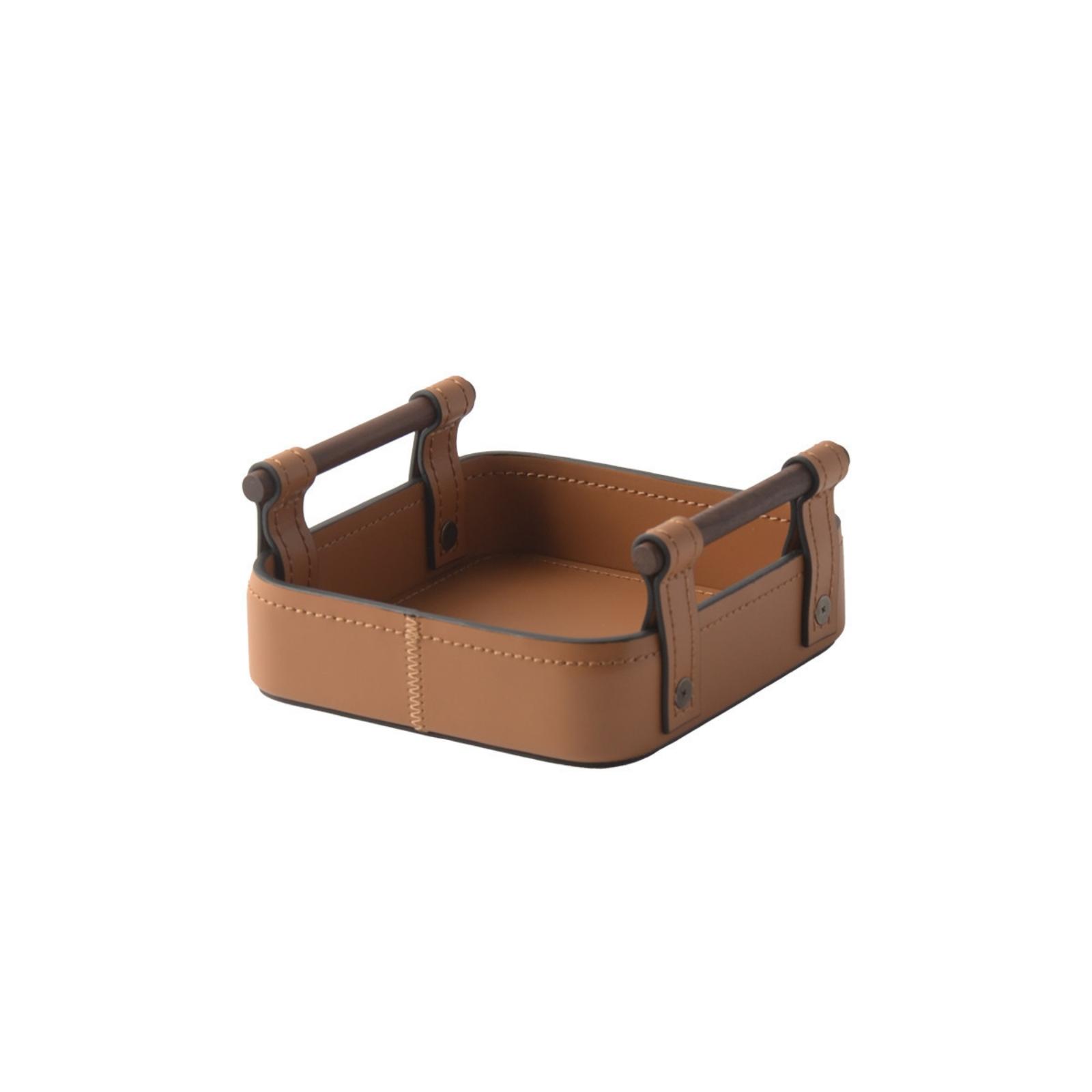 Storage Tray with Handles Leat - огляд і ціна Valet Tray Nightstand Organizer Leather