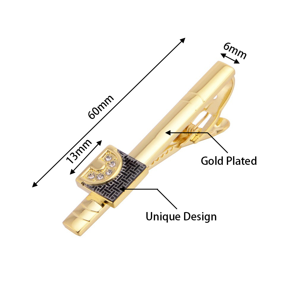 Gold Tone Cufflinks Tie Bar Se - огляд і ціна Tie Clip Bar Set Stainless Steel